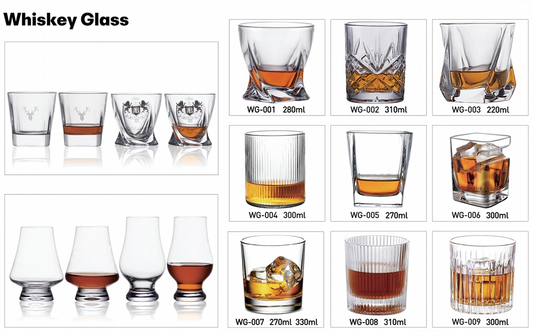 Wholesale Bar 10oz Old Fashioned Twist Whisky Glass Cup 310ml Barware Drinking Tumbler Rock Cocktail Whiskey Tasting Glassware for Whisky Wine Water Spirit Beer