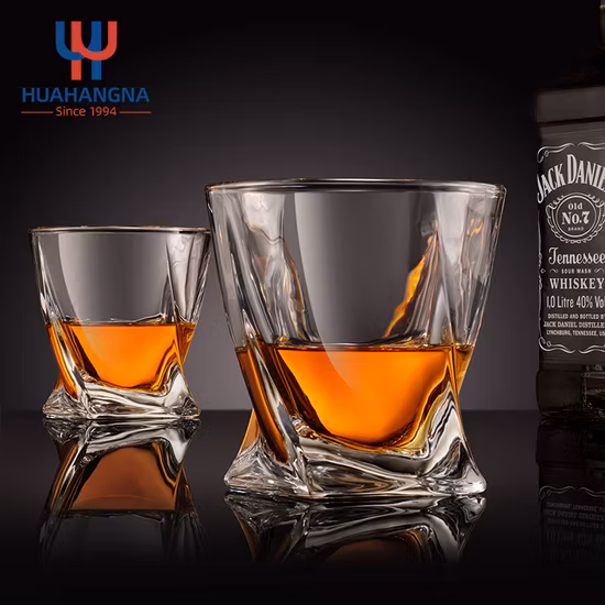 Wholesale Bar 10oz Old Fashioned Twist Whisky Glass Cup 310ml Barware Drinking Tumbler Rock Cocktail Whiskey Tasting Glassware for Whisky Wine Water Spirit Beer
