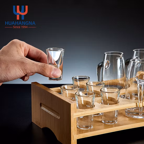 Wholesale Unique 1.3 Oz Custom Logo Clear Hevay Base Shot Glass