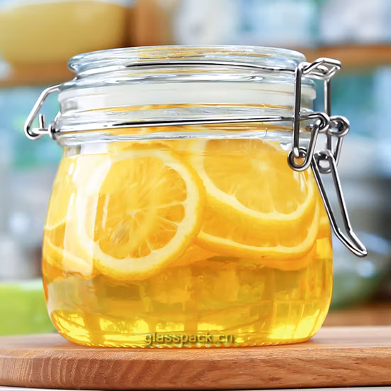 Wholesale Airtight Glass Containers Glassware for Food Storage with Flip Top