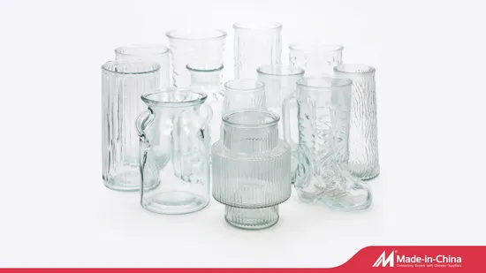 High Quality Different Types Transparent Glass Flower Vase for Home Decoration